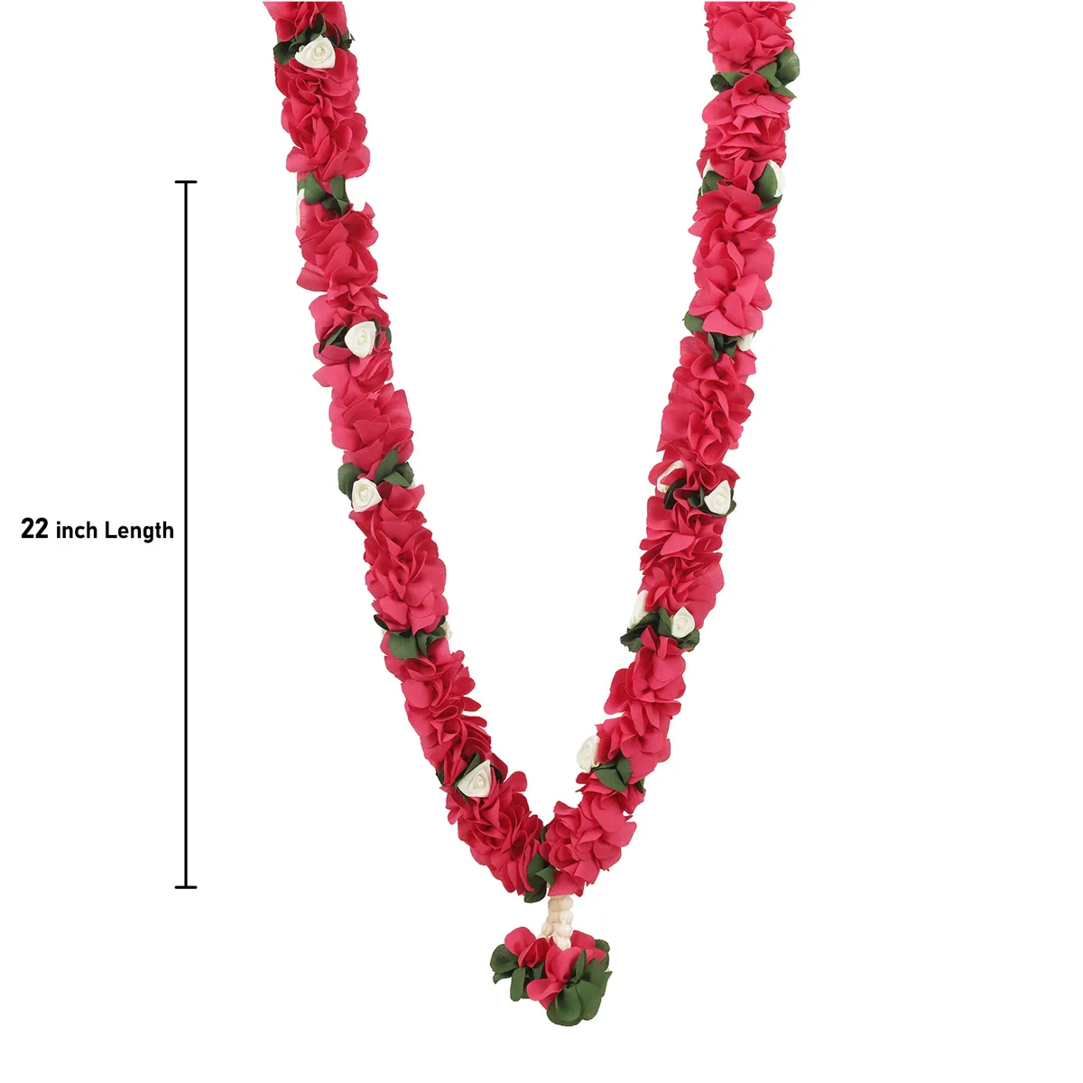 Cloth Mala - 22 Inches | Artificial Flower Mala/ Satin Mala for Photo Frame - Image 7