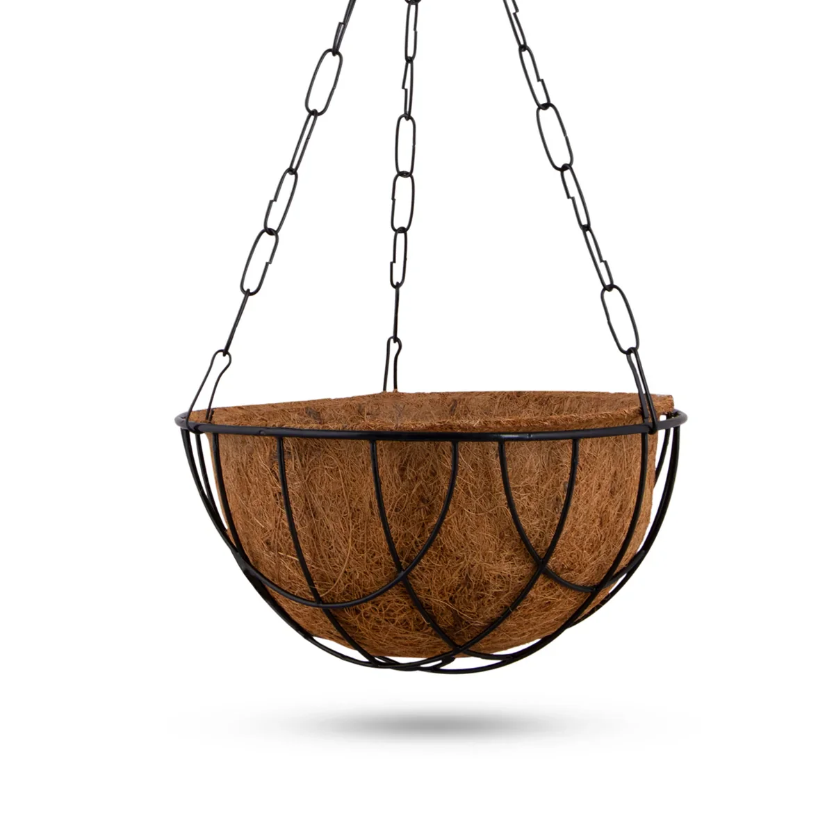 Coco Pot with Metal Hanger - 5 x 6 Inches | Coir Pot/ Coir Plant Pot - Image 7