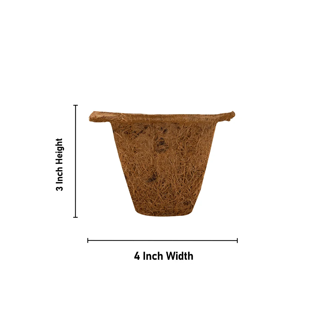 Coco Spanish Cup Set - 3 x 4 Inches | 5 Pcs/ Coco Coir Pot/ Coco Pot for Plant - Image 5