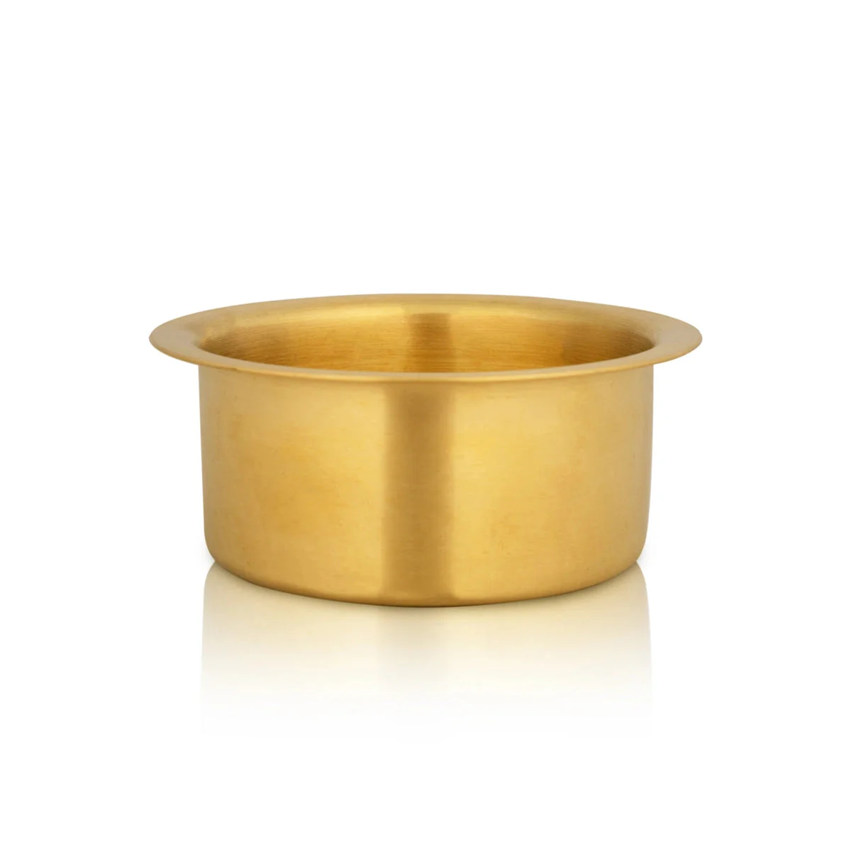 Coffee Dabara Pair - 3 x 4 Inches | Brass Dabara Set/ Davara Tumbler Set/ Davara Set for Home - Image 2