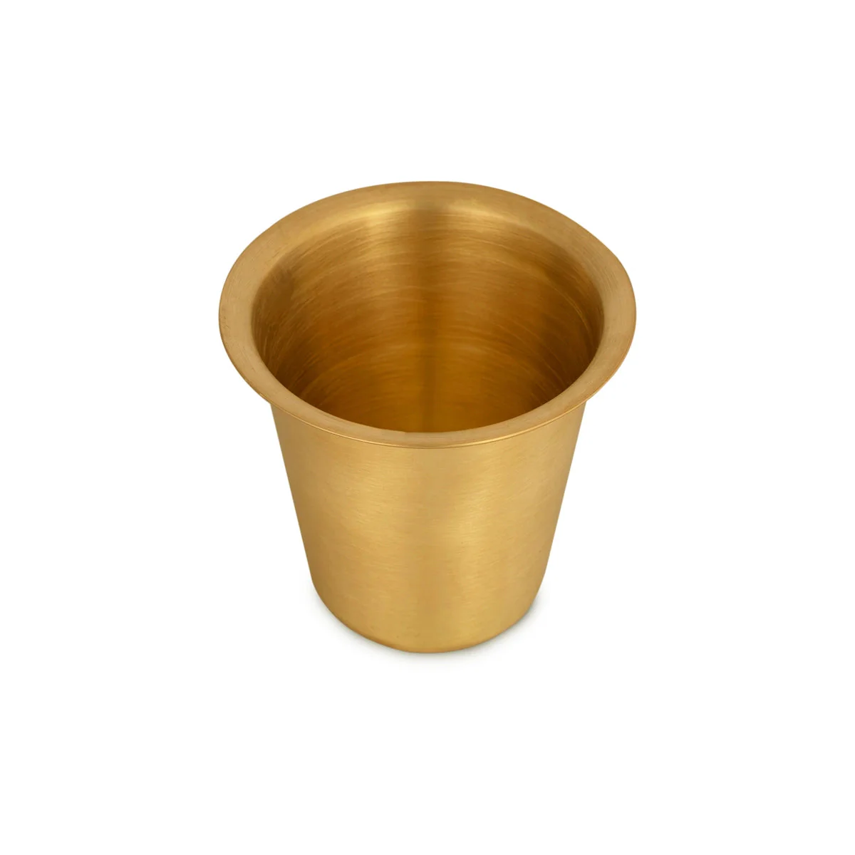 Coffee Dabara Pair - 3 x 4 Inches | Brass Dabara Set/ Davara Tumbler Set/ Davara Set for Home - Image 3