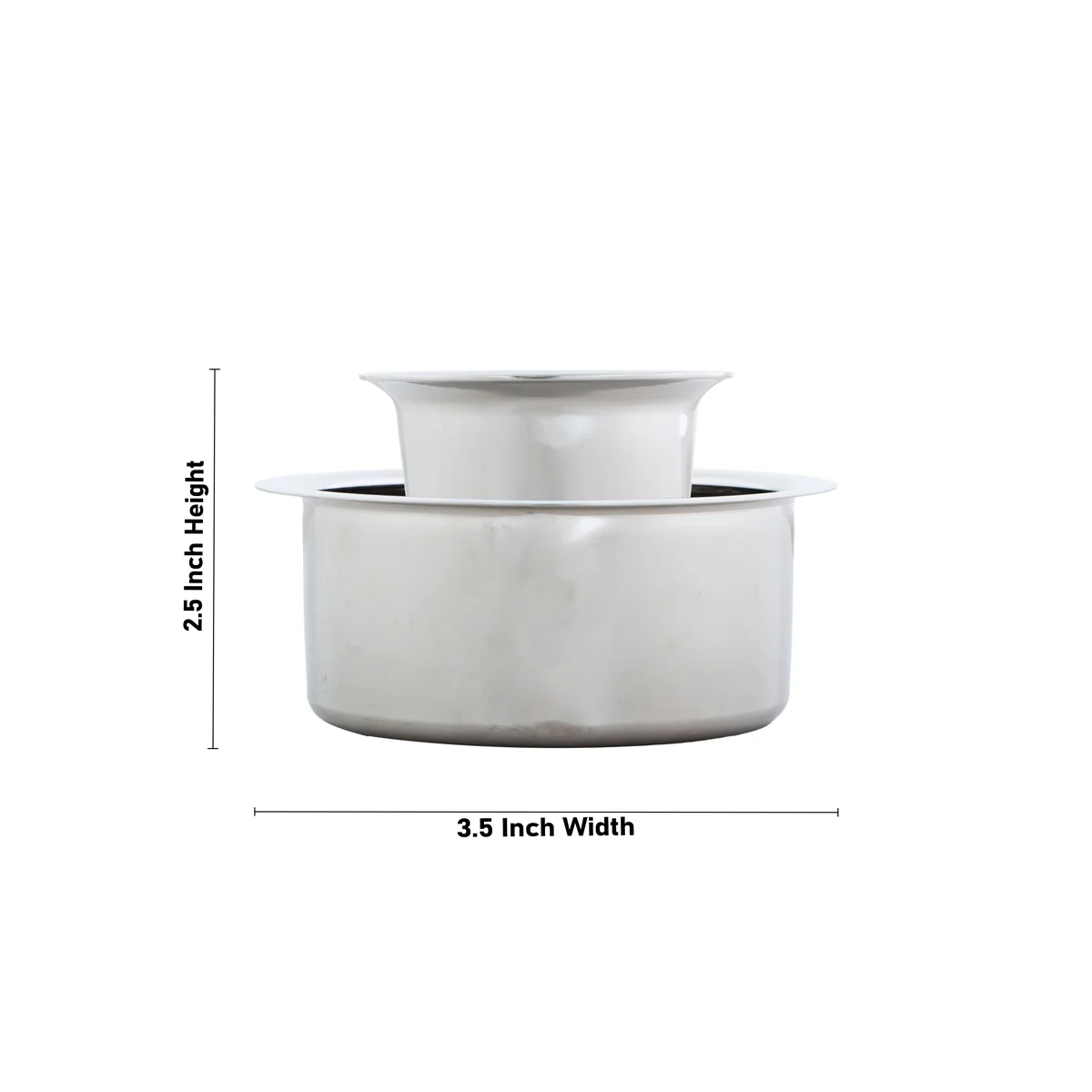 Coffee Dabara Set - 2.5 x 3.5 Inches | Stainless Steel Davara Tumbler Set/ Davara Set for Home/ 110 Gms Approx - Image 2