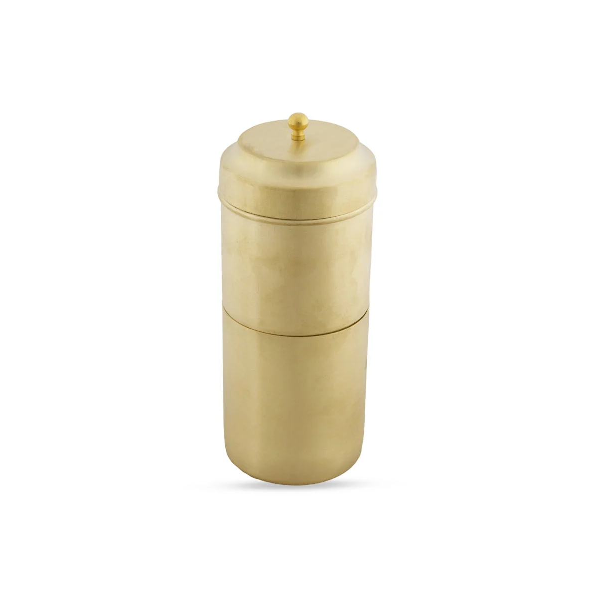 Filter Coffee Maker - 7 x 2.5 Inches | Brass Mat Polish Coffee Vessel/ Coffee Filter for Home/ 310 Gms Approx - Image 4