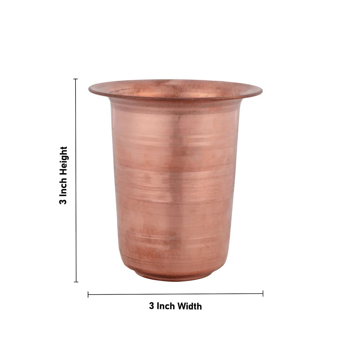 Coffee Tumbler - 3 x 3 Inches | Copper Glass/ Copper Tumbler/Copper Vessel/Copper Cup for Home - Image 4