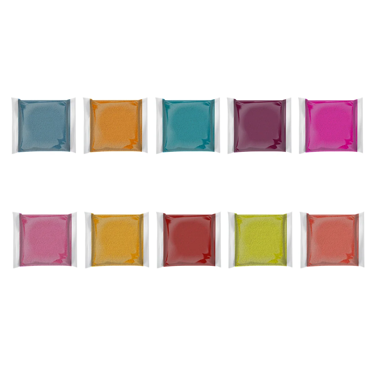 Colour Rangoli Powder Set (Pack Of 10 Colours) | Rangoli Colour Powder/ Colour Kolam Powder for Floor Decor