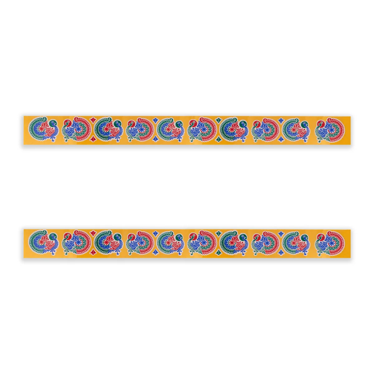 Colour Rangoli Sticker Set - 18 x 3 Inches | 4 Pcs/ Kolam Stickers/ Muggulu Stickers for Floor Decor - Image 5