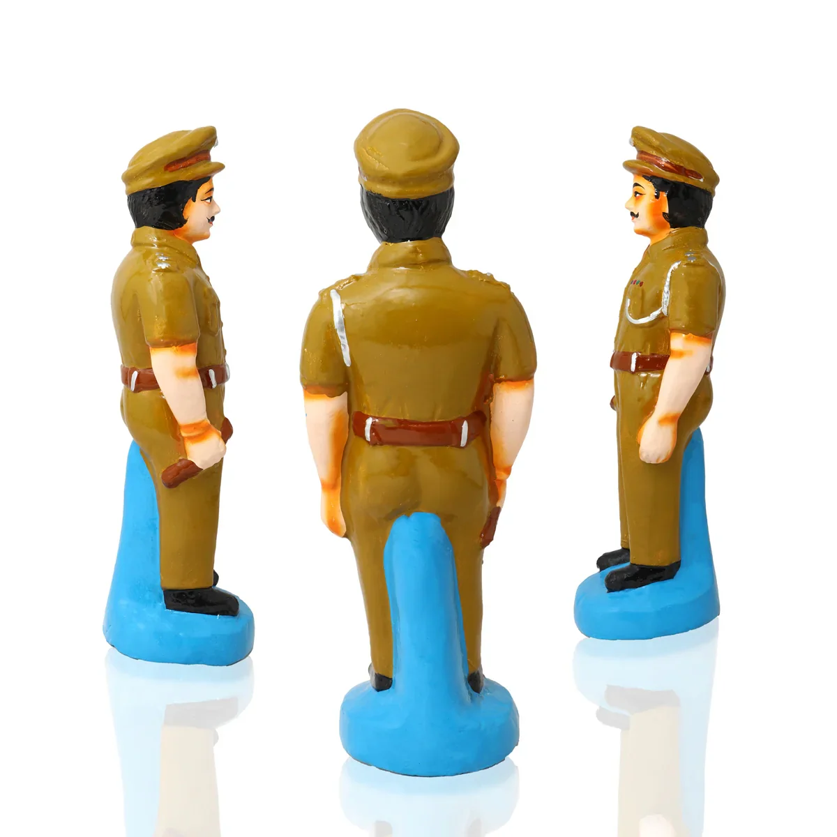 Community Helpers Clay Golu Bommai Set - 9 x 4 Inches | Giri Golu Doll/ Navaratri Golu Bomma/Gombe/Bommai - Image 5