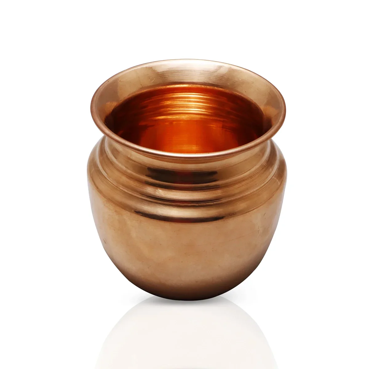 Copper Lota - 4 x 3.75 Inches | Copper Kalash/ Chombu for Pooja/ 140 Gms Approx - Image 2