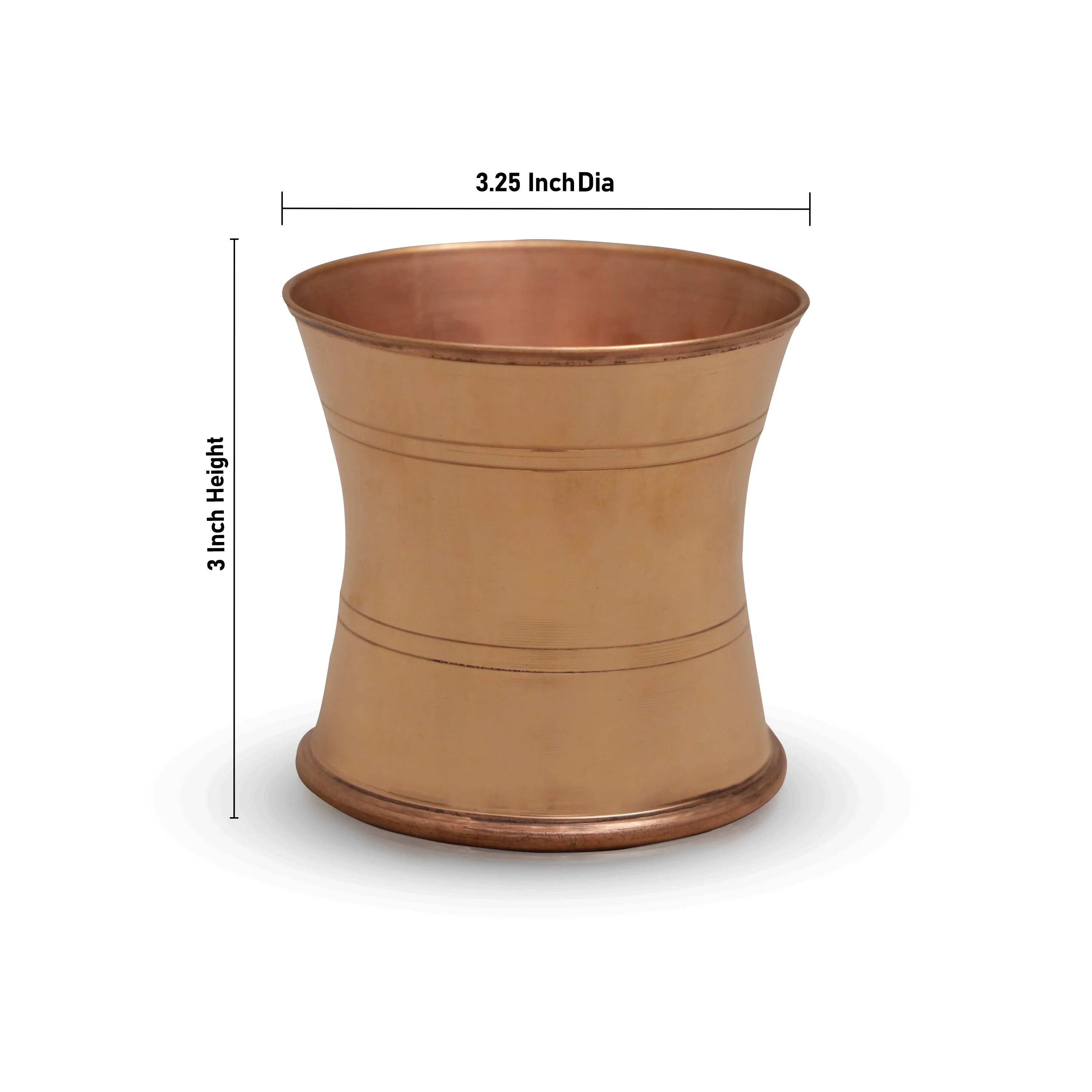 Copper Pancha Patra - 3.25 Inches | Panchamurt Vessel/ Panchapalli/ Copper Puja Pot For Rituals & Pooja - Image 3