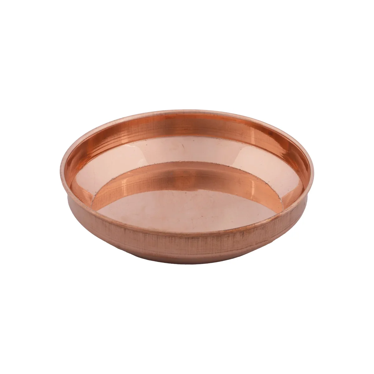 Copper Plate - 1.5 x 6.5 Inches | Hariwana Plate/ Pooja Plate/ Thali Plate for Home/ 140 Gms Approx - Image 2