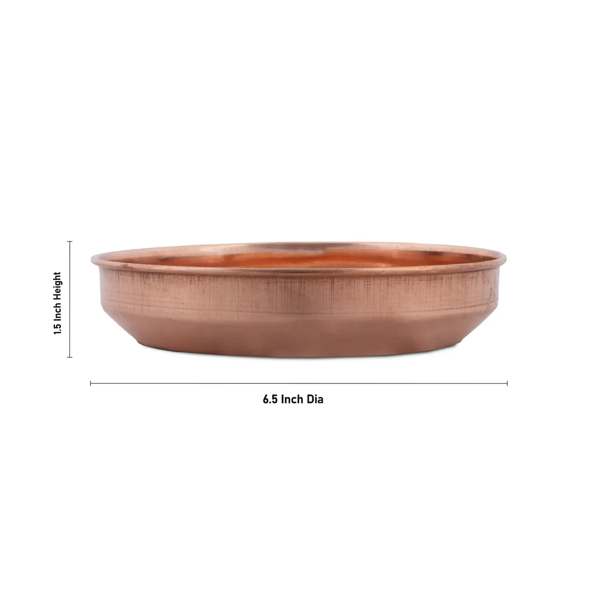 Copper Plate - 1.5 x 6.5 Inches | Hariwana Plate/ Pooja Plate/ Thali Plate for Home/ 140 Gms Approx - Image 4