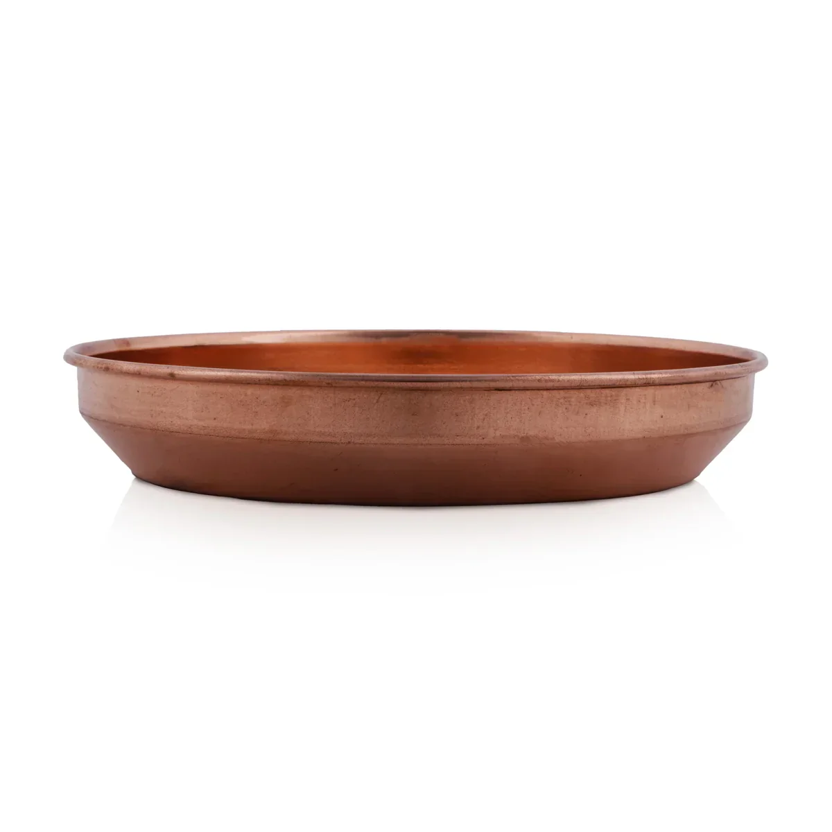 Copper Plate - 1.5 x 8.5 Inches | Hariwana Plate/ Pooja Plate/ Thali Plate for Home/ 250 Gms Approx