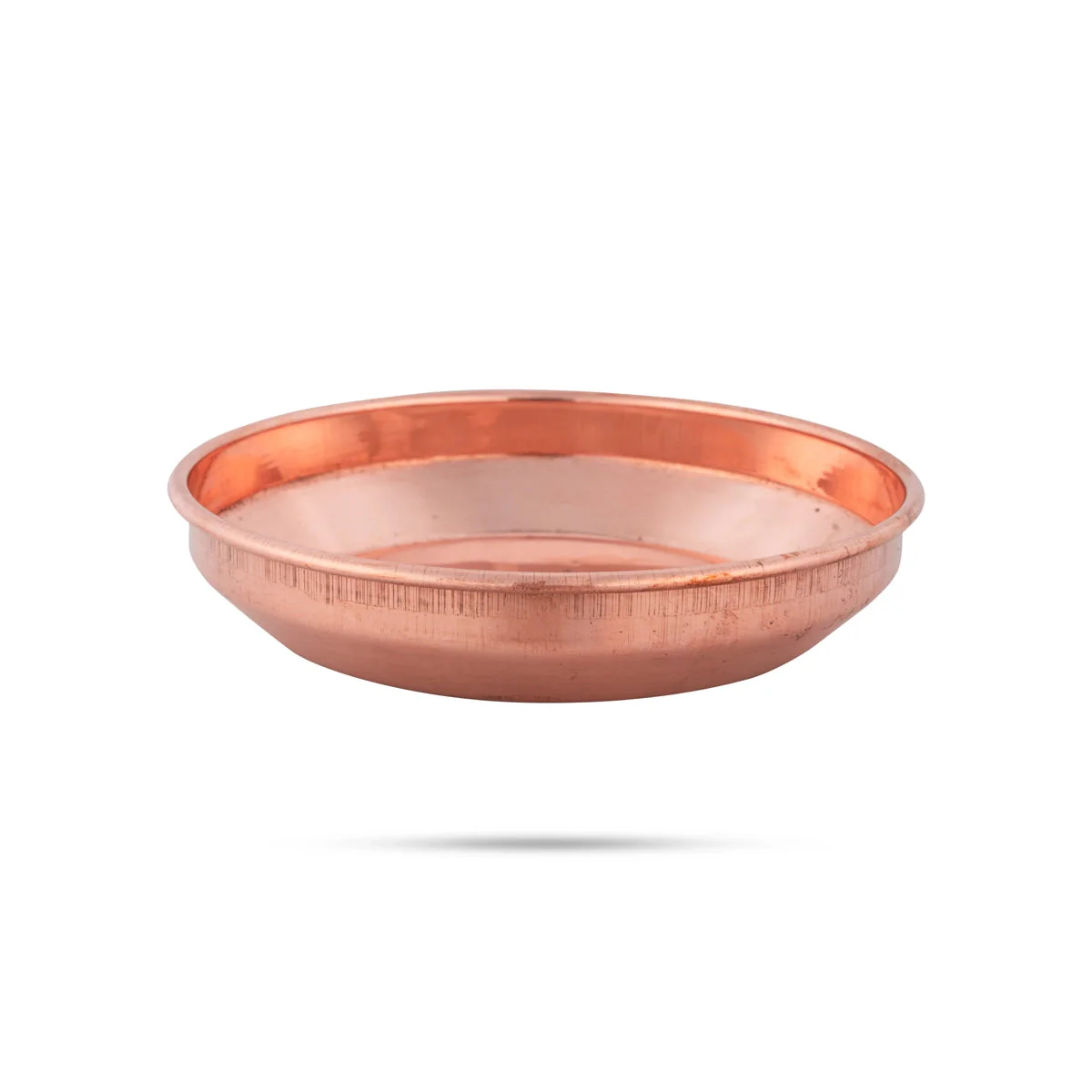Copper Plate - 1 x 5.5 Inches | Small Plate/ Pooja Thali Plate/ Hariwana Design Pooja Plate for Home - Image 2