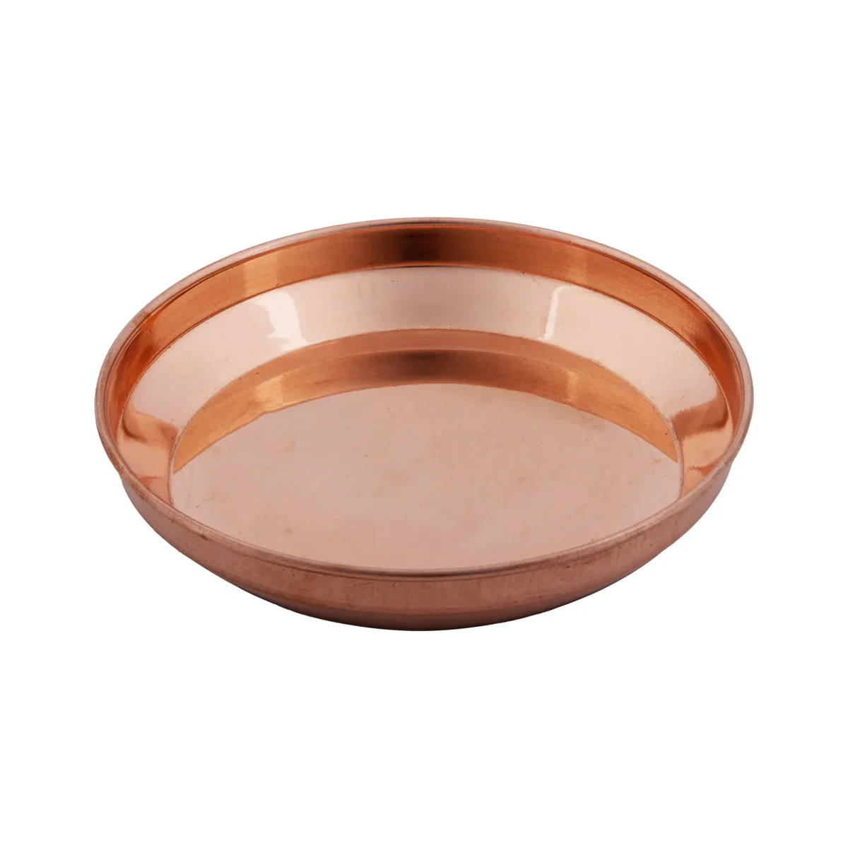 Copper Plate - 2 x 7.5 Inches | Hariwana Plate/ Pooja Plate/ Thali Plate for Home/ 210 Gms Approx - Image 3