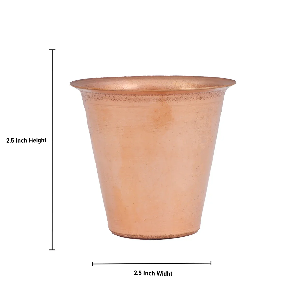 Copper Tumbler - 2.5 x 2.5 Inches | Coffee Tumbler/ Copper Cup for Home/ 42 Gms Approx - Image 3