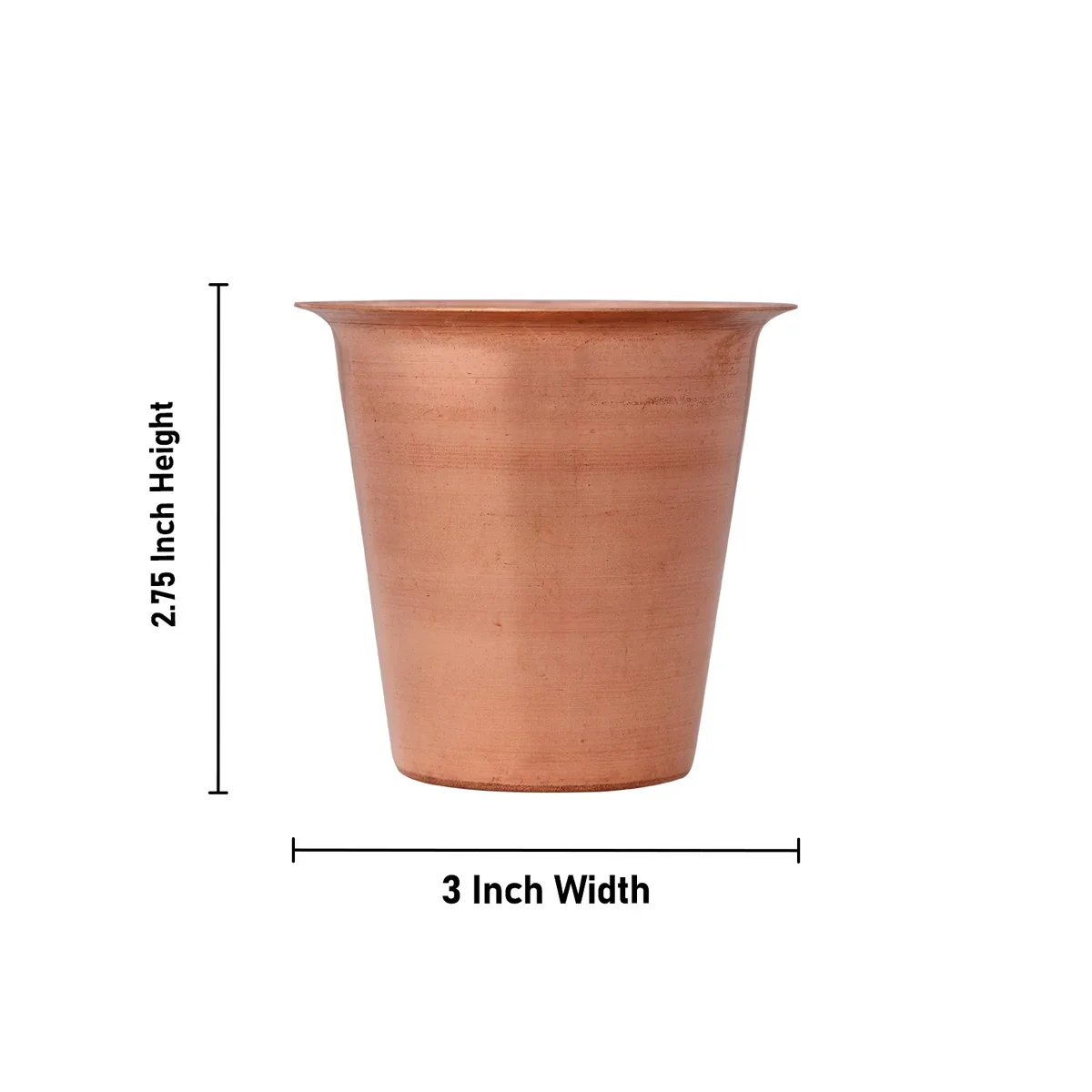 Copper Tumbler - 2.75 x 3 Inches | Coffee Tumbler/ Copper Cup for Home/ 54 Gms Approx - Image 3