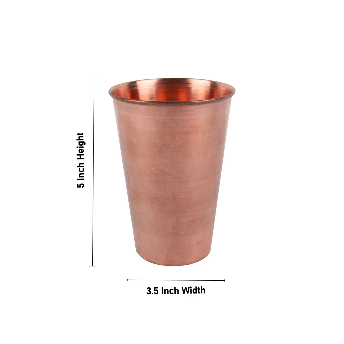 Copper Tumbler - 5 x 3.5 Inches | Copper Cup/ Coffee Tumbler For Kitchen - Image 3