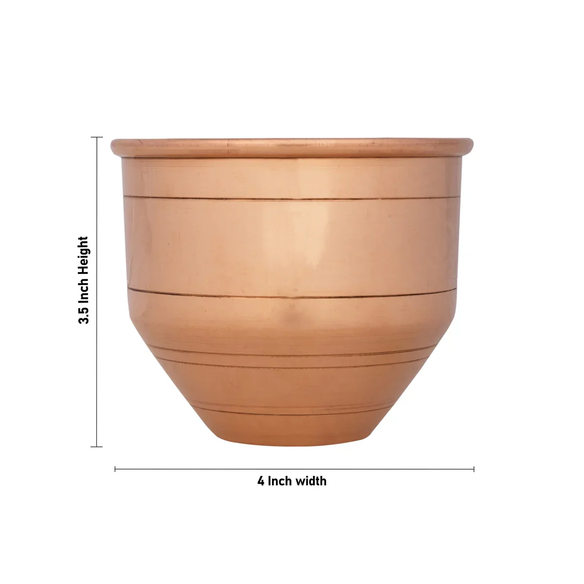 Copper Vattil - 3.5 x 4 Inches | Puja Patra/ Copper Cup/ Copper Bowl for Pooja/ 180 Gms Approx - Image 4