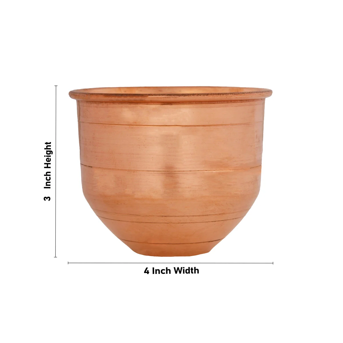 Copper Vattil - 3 x 4 Inches | Copper Vessel/ Puja Patra/ Copper Bowl for Pooja/ 140 Gms Approx - Image 3