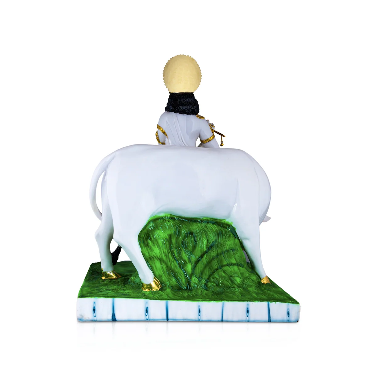 Cow Krishna Murti Standing On Base - 26 x 20 Inches | Resin Statue/ Cow Krishna Idol for Pooja - Image 8