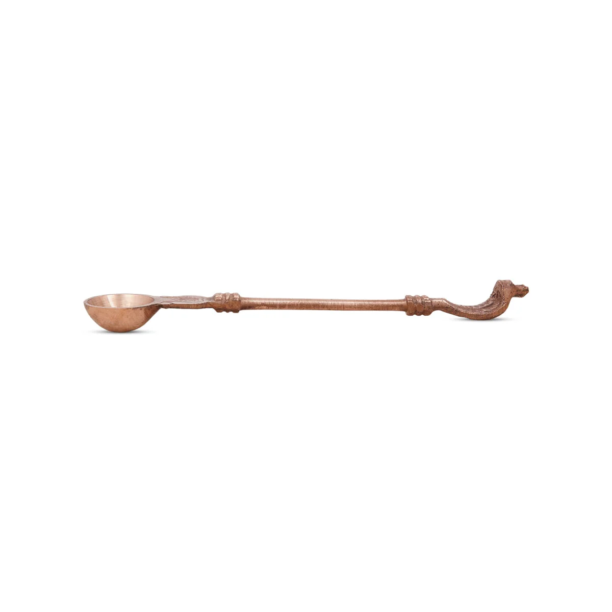 Achmani - 7 x 4 Inches | Nagam Handle Uddharani/ Pali Spoon/Copper Achmani for Pooja/ 100 Gms Approx - Image 3