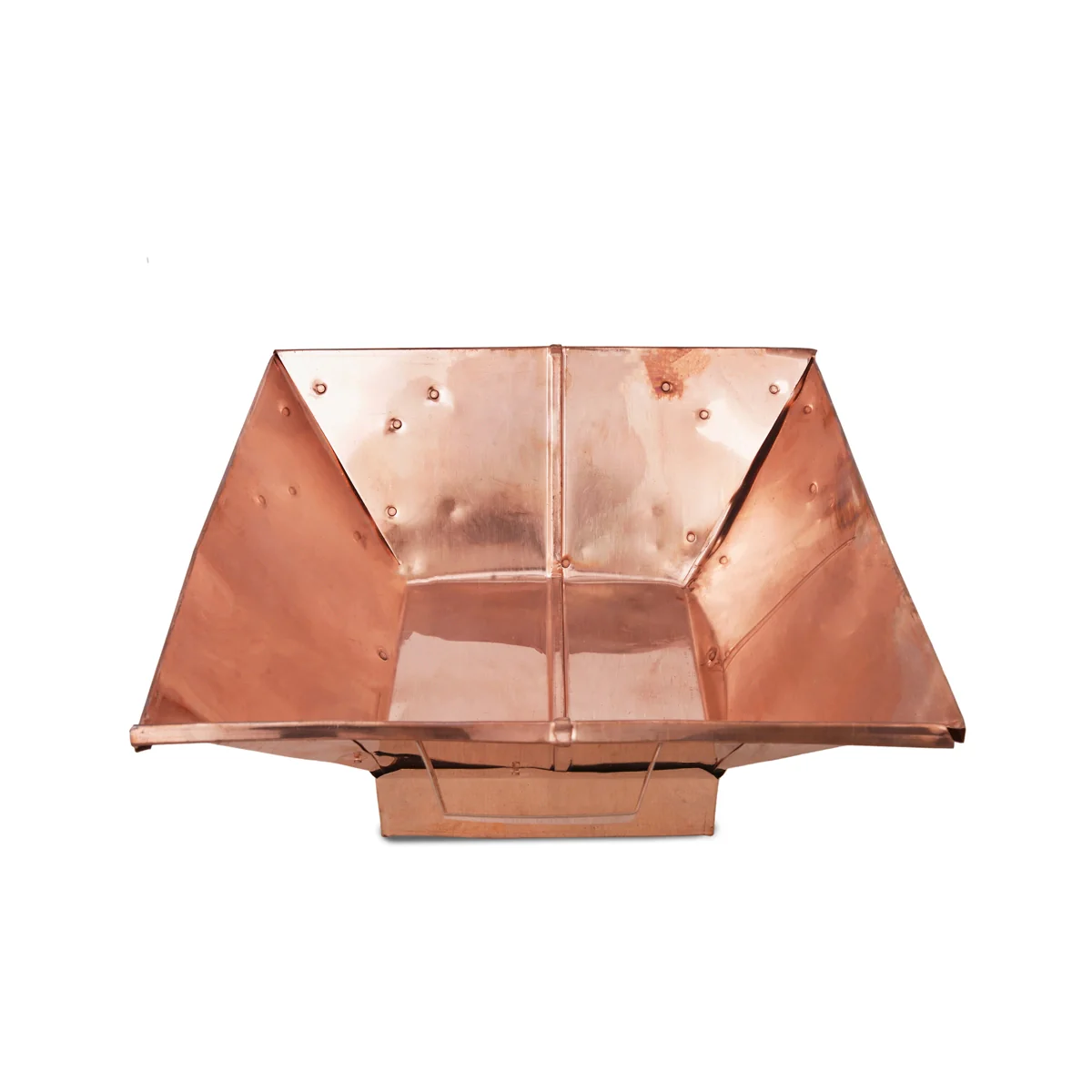 Havan Kund With Stand - 16 x 16 Inches | Agnihotra With Handle/ Copper Hawan Kund for Pooja/ 1.910 Kgs Approx - Image 3