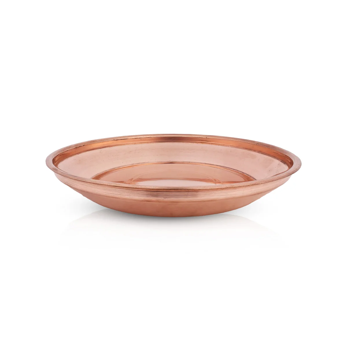 Copper Plate - 11 Inches | Pooja Thali / Round Puja Plate/  Decorative Plate For Pooja Offering - Image 4