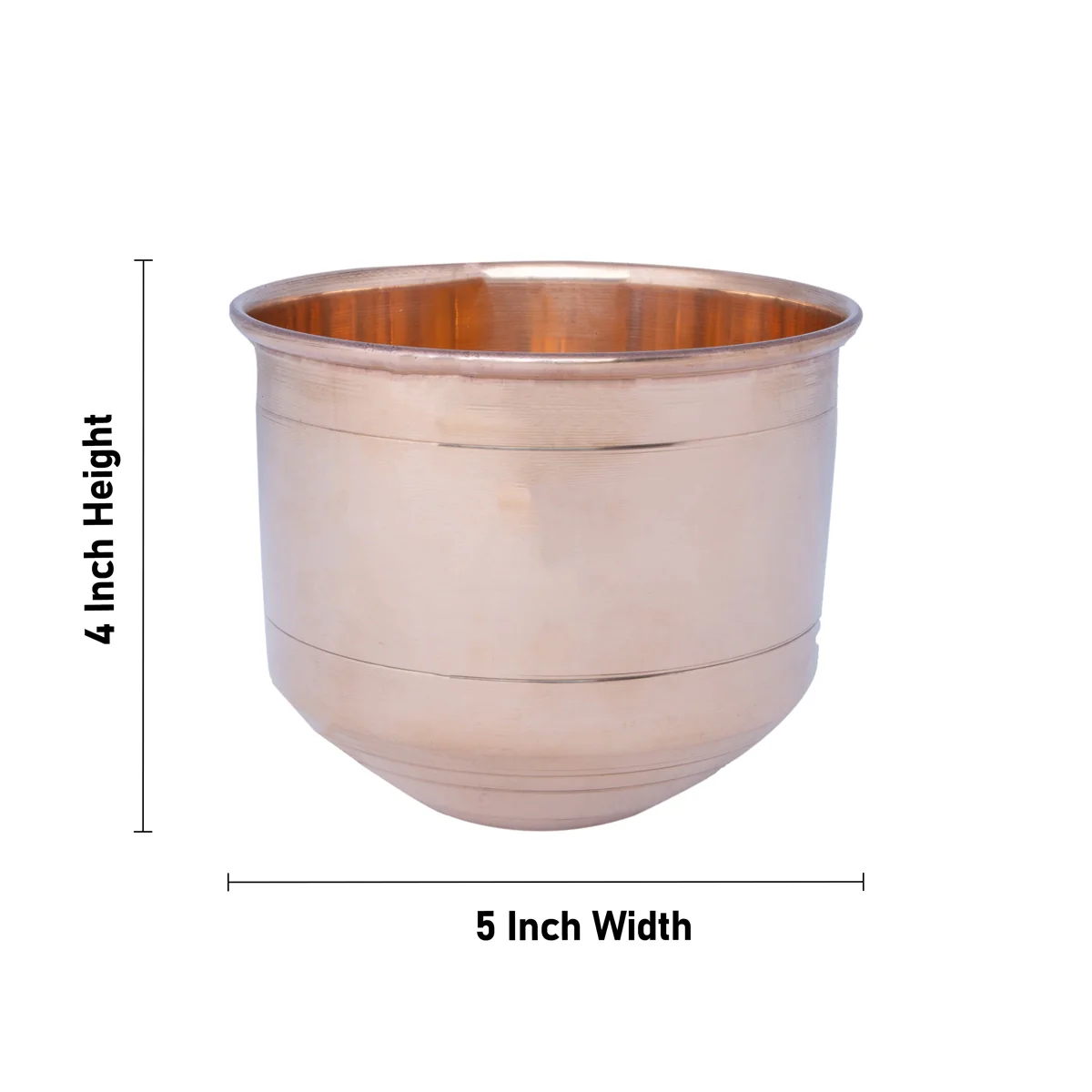 Copper Vattil - 4 x 5 Inches | Copper Vessel/ Copper Bowl/ Copper Cup for Pooja/ 280 Gms Approx - Image 4