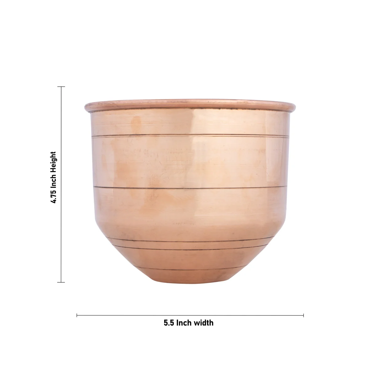 Copper Vattil - 4.75 x 5.5 Inches | Copper Vessel/ Puja Patra/ Copper Bowl for Pooja/ 340 Gms Approx - Image 3
