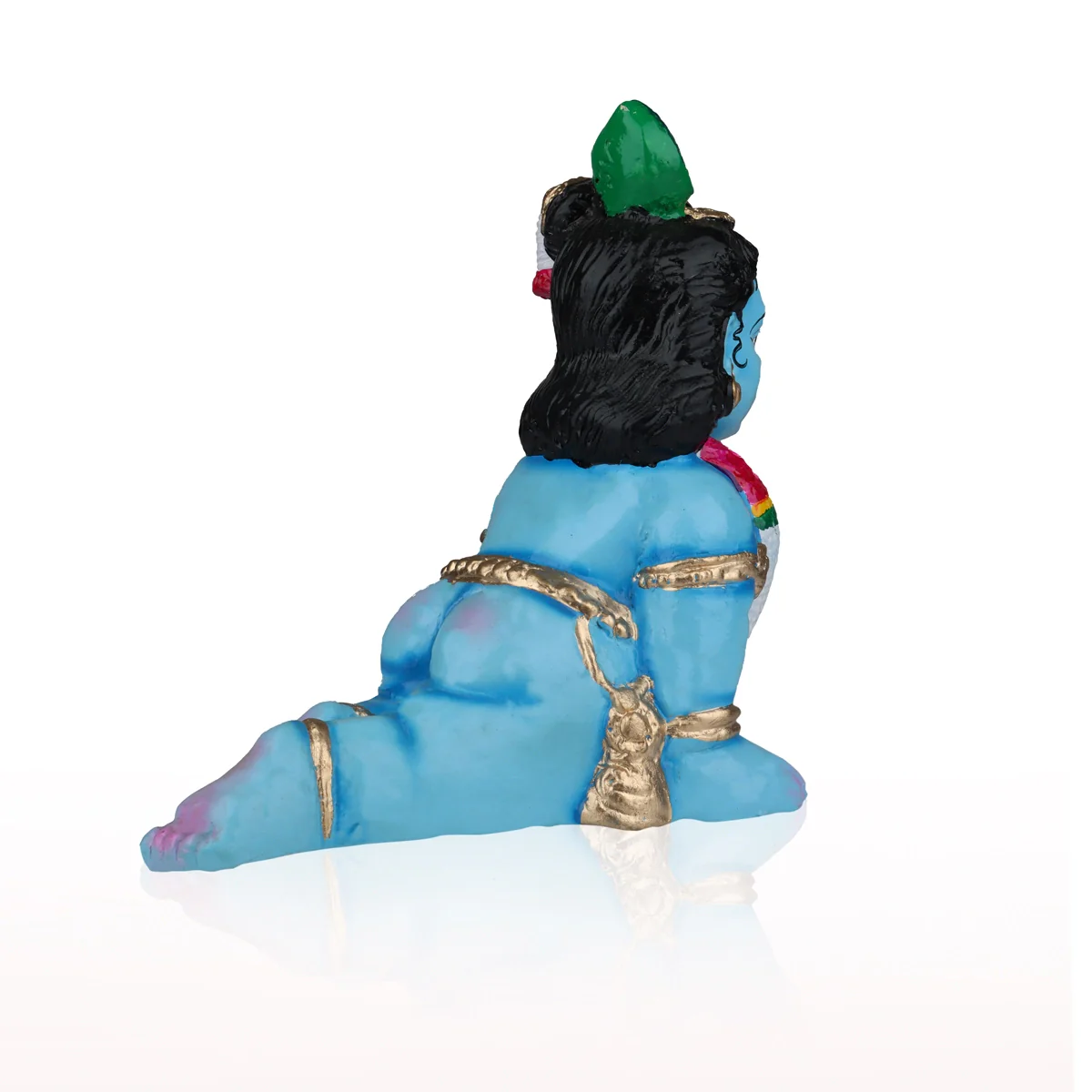 Crawling Krishna Clay Golu Bommai - 10 x 6 Inches | Giri Golu Doll/ Navaratri Golu Bomma/ Gombe/ Bommai - Image 4