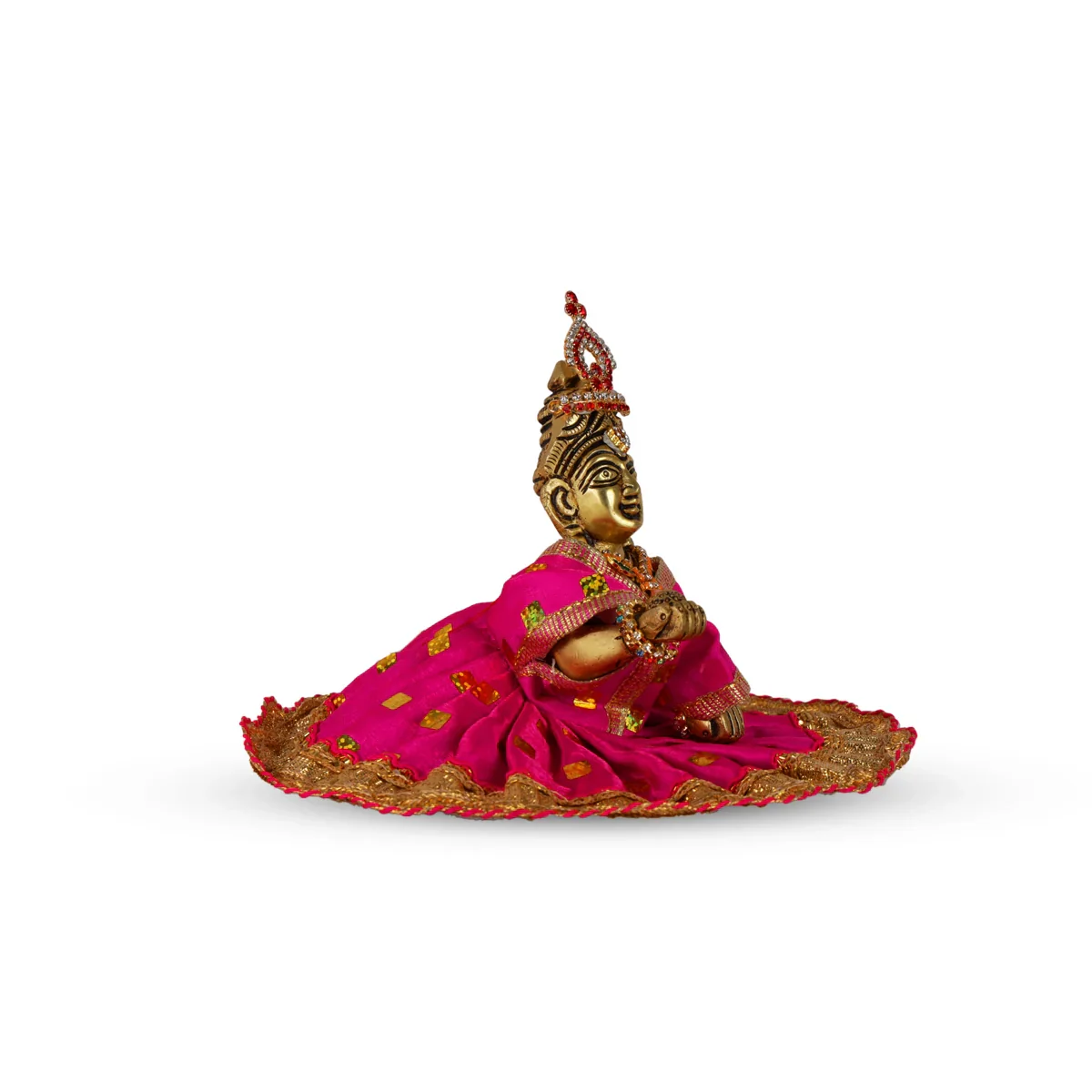 Crawling Krishna - 1.5 Inches | Little Krishna Statue/ Brass Idol/ Little Krishna Murti for Pooja - Image 3
