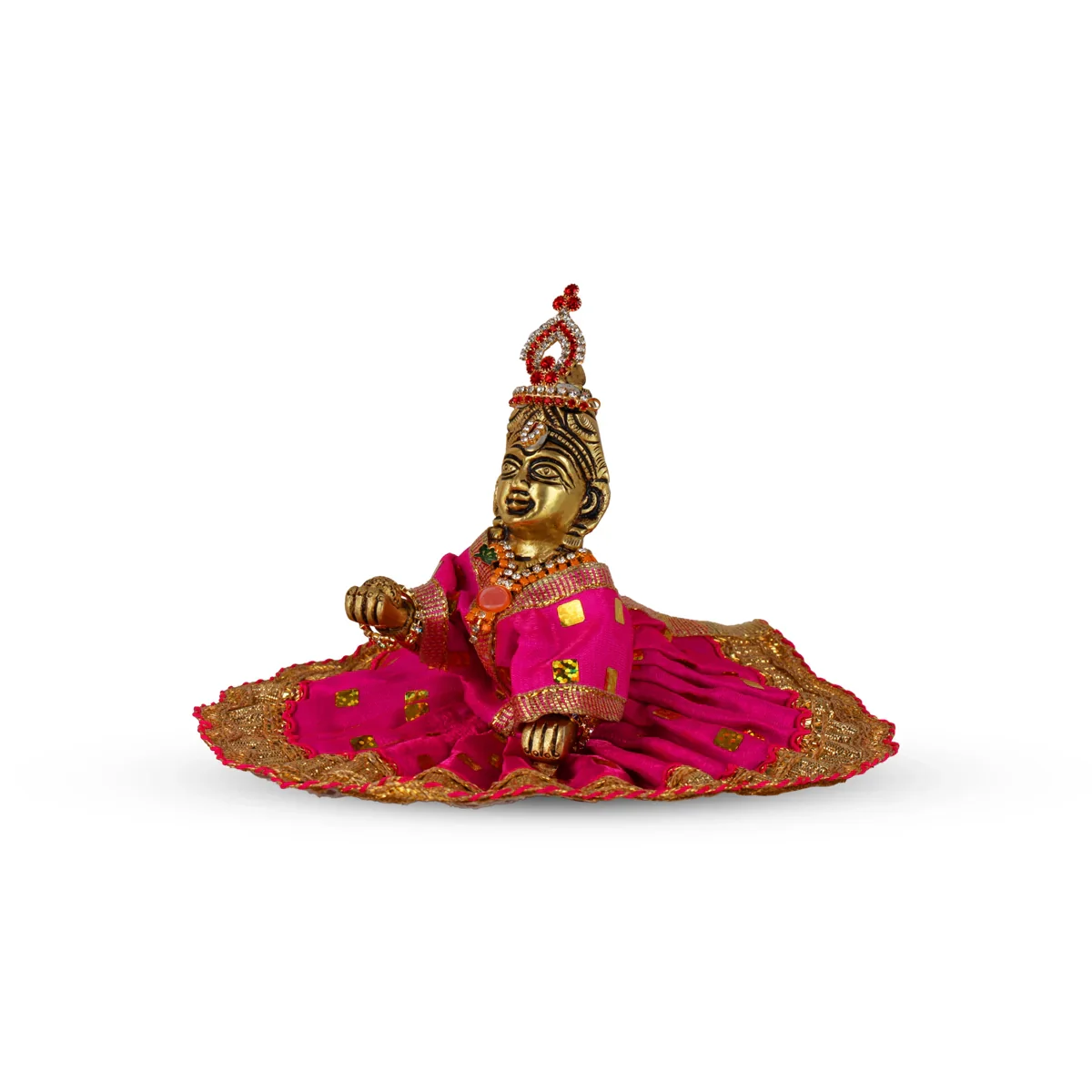 Crawling Krishna - 1.5 Inches | Little Krishna Statue/ Brass Idol/ Little Krishna Murti for Pooja - Image 4