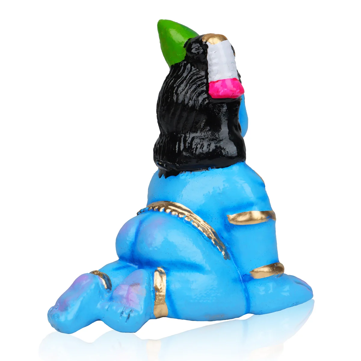 Crawling Krishna Murti Clay Golu Bommai - 5.5 x 4 Inches | Giri Golu Doll/ Navaratri Golu Bommai/ Gombe - Image 5