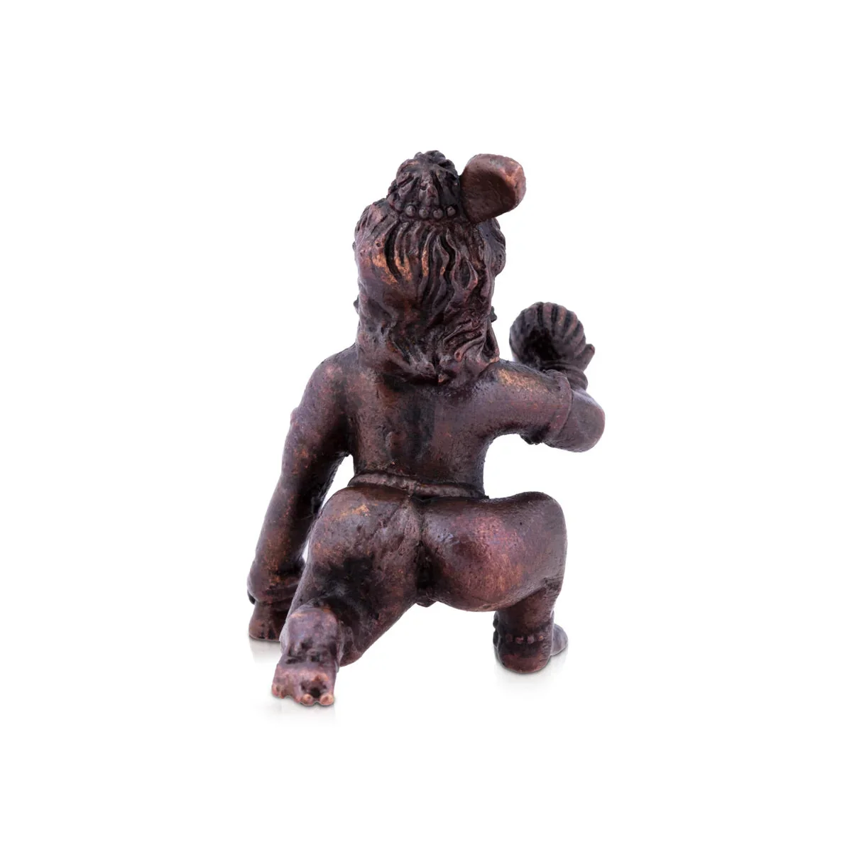Crawling Krishna Statue - 1.5 x 1.25 Inches | Copper Statue/ Laddu Gopal Murti for Pooja - Image 4