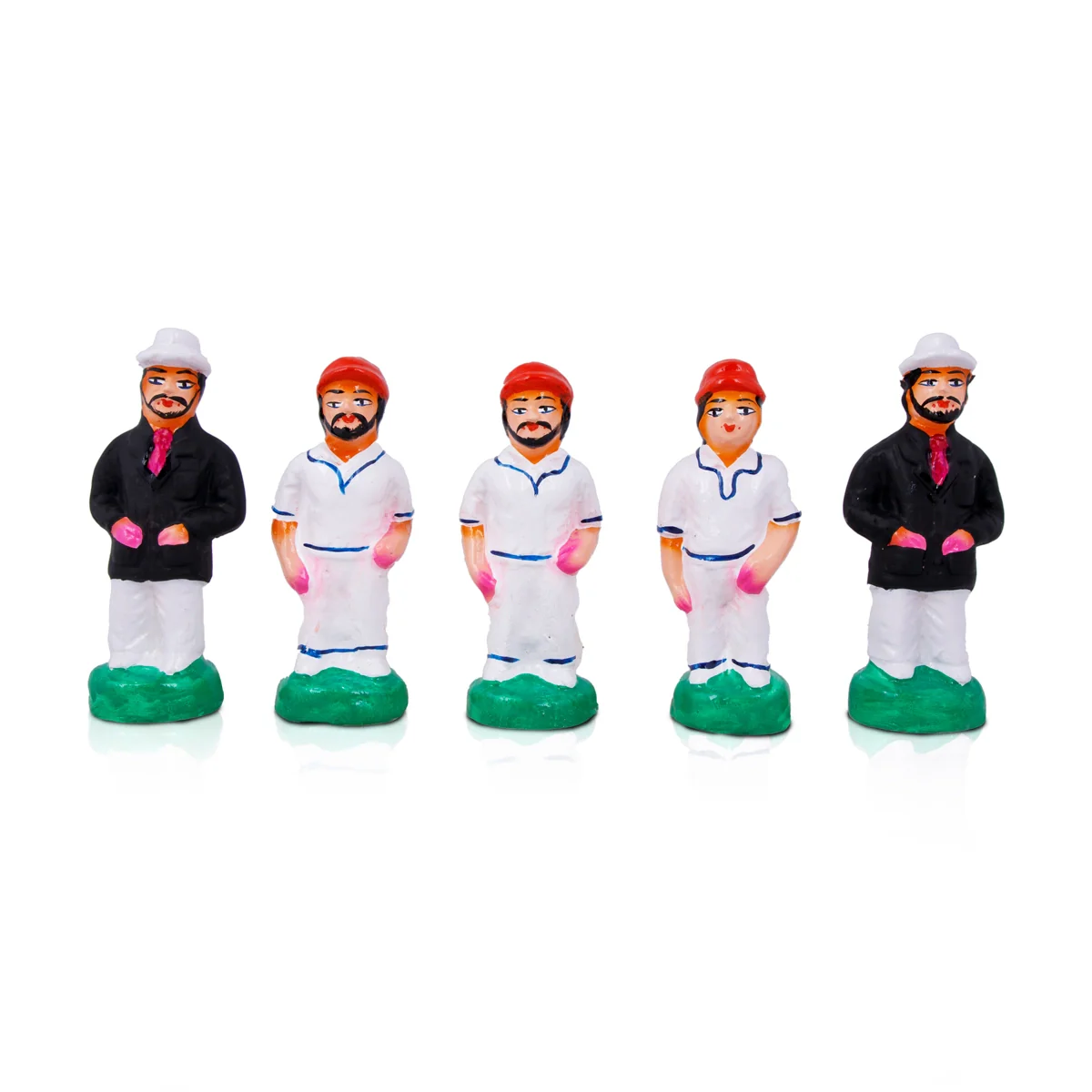 Cricket Clay Golu Bommai Set - 6 x 2 Inches | Giri Golu Doll/ Navaratri Golu Bomma/Gombe/Bommai - Image 10
