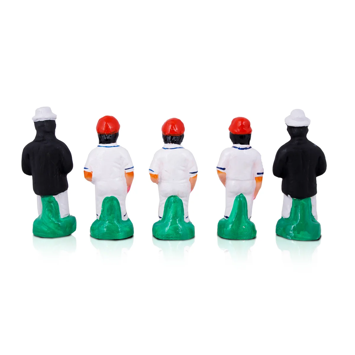 Cricket Clay Golu Bommai Set - 6 x 2 Inches | Giri Golu Doll/ Navaratri Golu Bomma/Gombe/Bommai - Image 3
