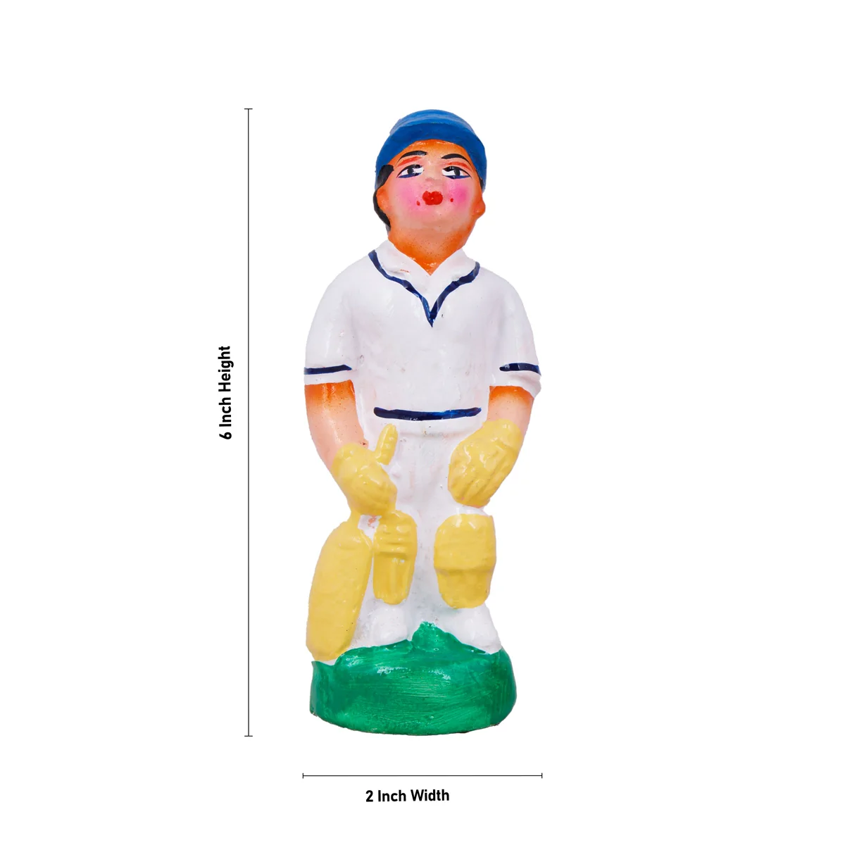 Cricket Clay Golu Bommai Set - 6 x 2 Inches | Giri Golu Doll/ Navaratri Golu Bomma/Gombe/Bommai - Image 5