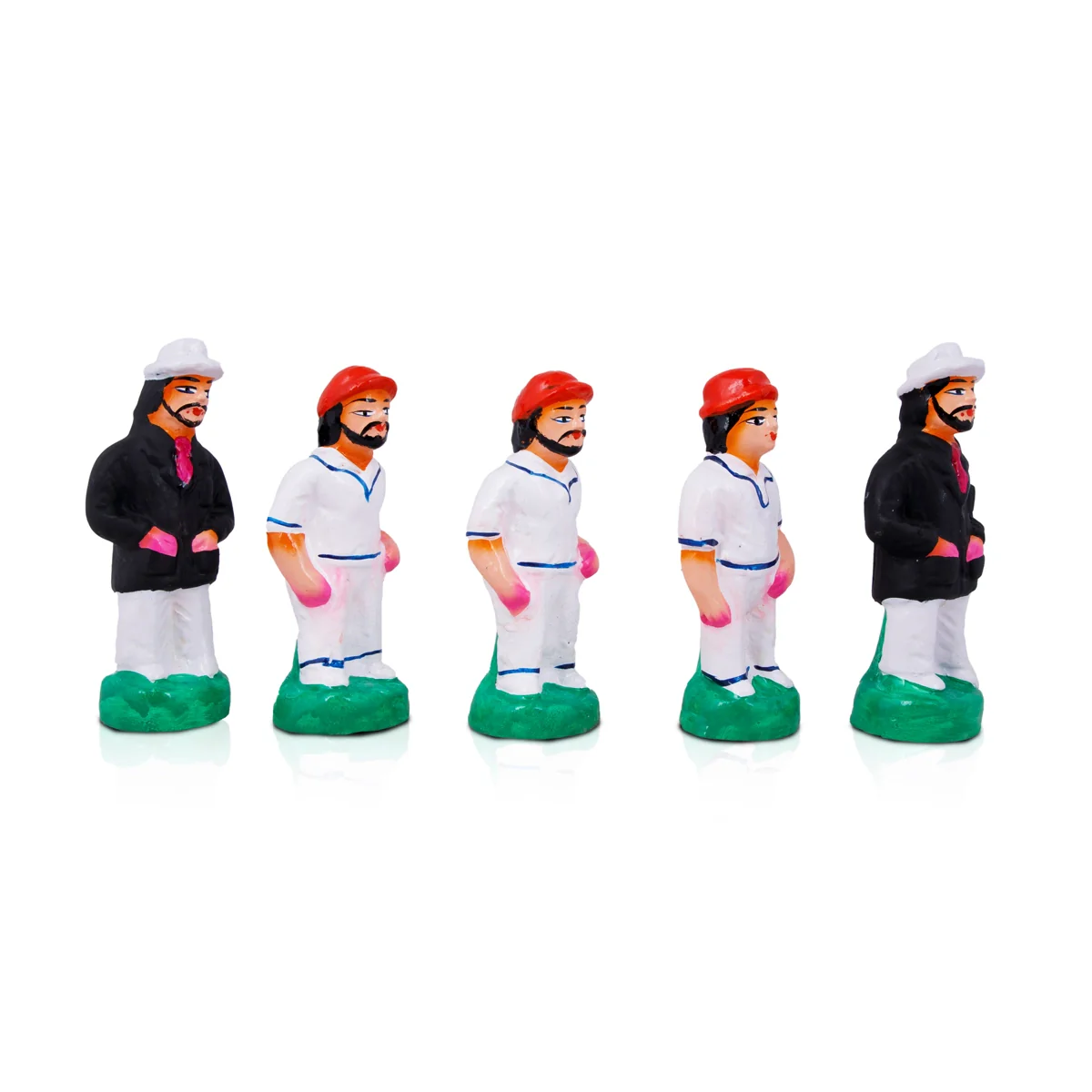 Cricket Clay Golu Bommai Set - 6 x 2 Inches | Giri Golu Doll/ Navaratri Golu Bomma/Gombe/Bommai - Image 8