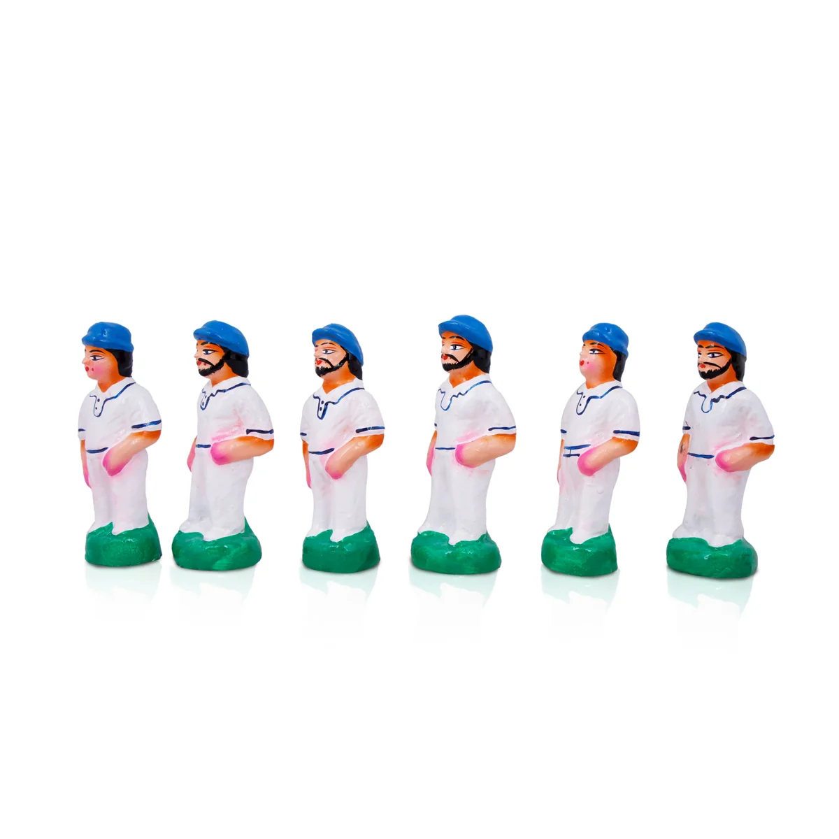 Cricket Clay Golu Bommai Set - 6 x 2 Inches | Giri Golu Doll/ Navaratri Golu Bomma/Gombe/Bommai - Image 9