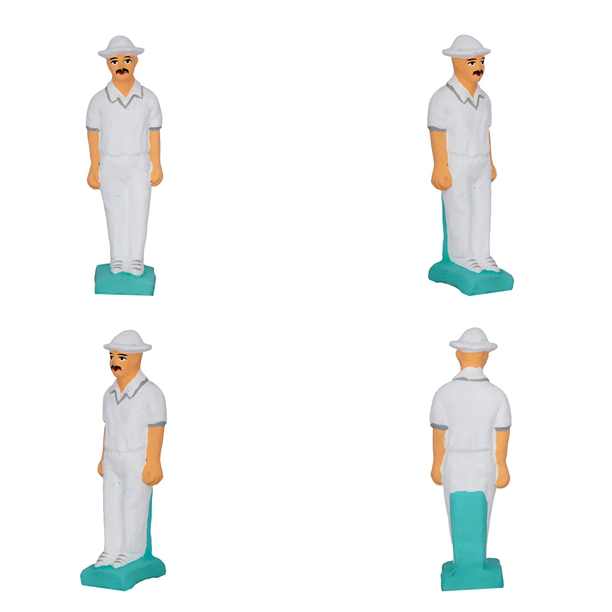 Cricket Game Clay Golu Bommai Set - 7 x 2.5 Inches | Giri Golu Doll/ Navaratri Golu Bomma/ Gombe/ Bommai - Image 5