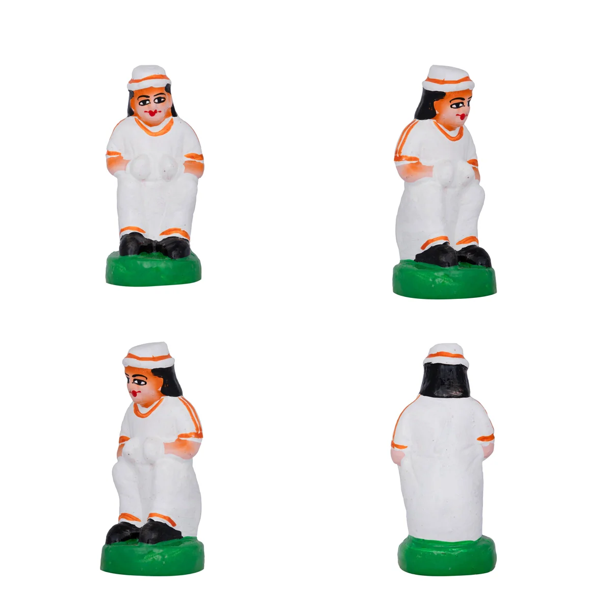 Cricket Clay Golu Bommai Set - 7 x 2.5 Inches | Giri Golu Doll/ Navaratri Golu Bomma/ Gombe/ Bommai - Image 10