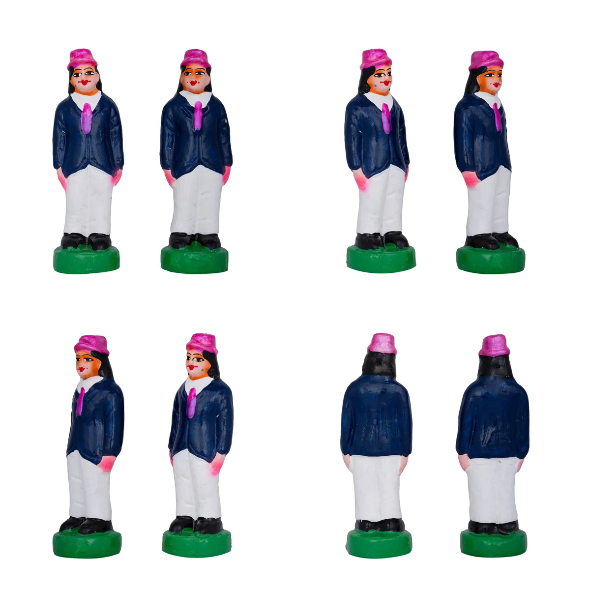 Cricket Clay Golu Bommai Set - 7 x 2.5 Inches | Giri Golu Doll/ Navaratri Golu Bomma/ Gombe/ Bommai - Image 4