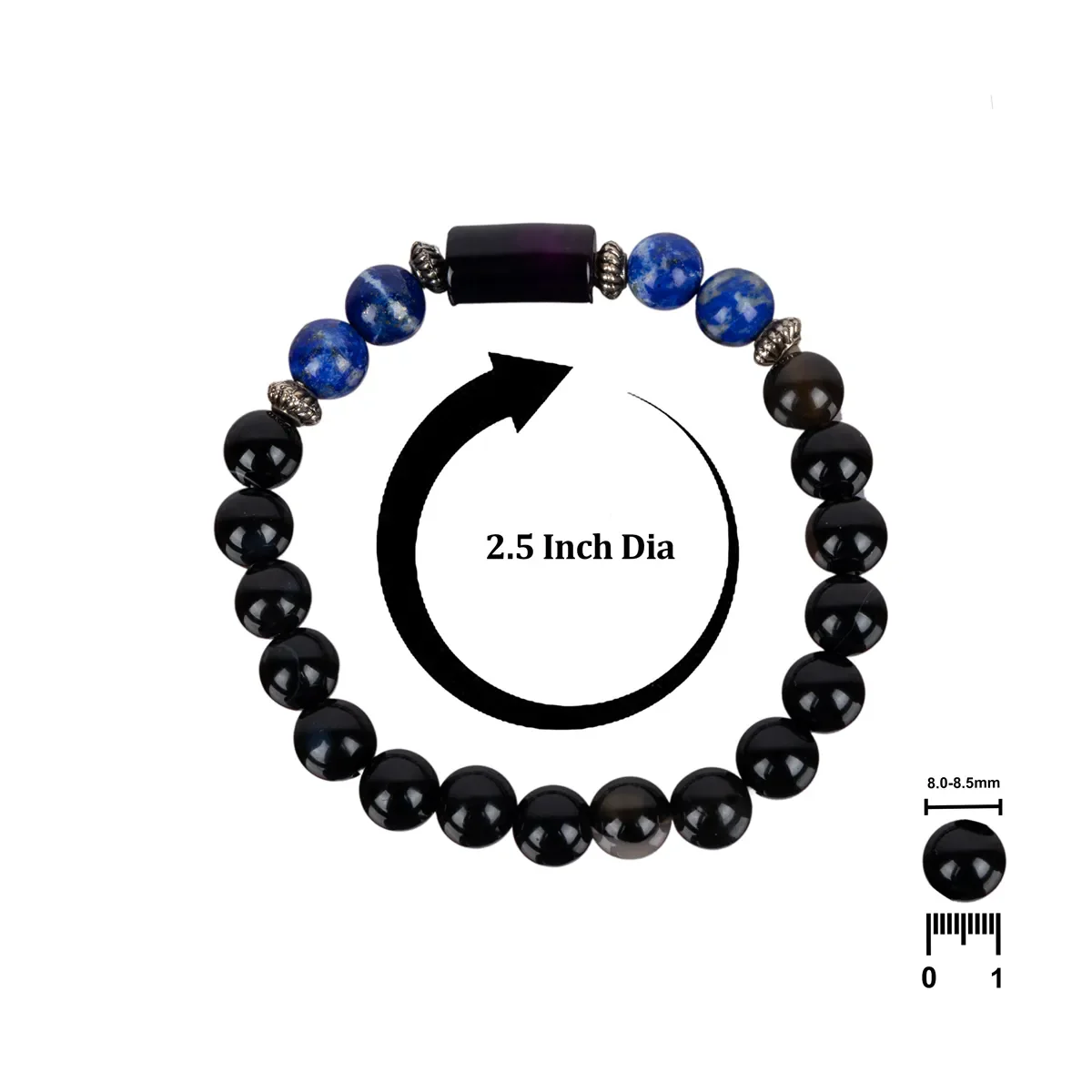 Crystal Bracelet - 2.5 Inches | Crystal Bead Hand Bracelet/ Semi Precious Stone Hand Band For Aquarius Zodiac - Image 4