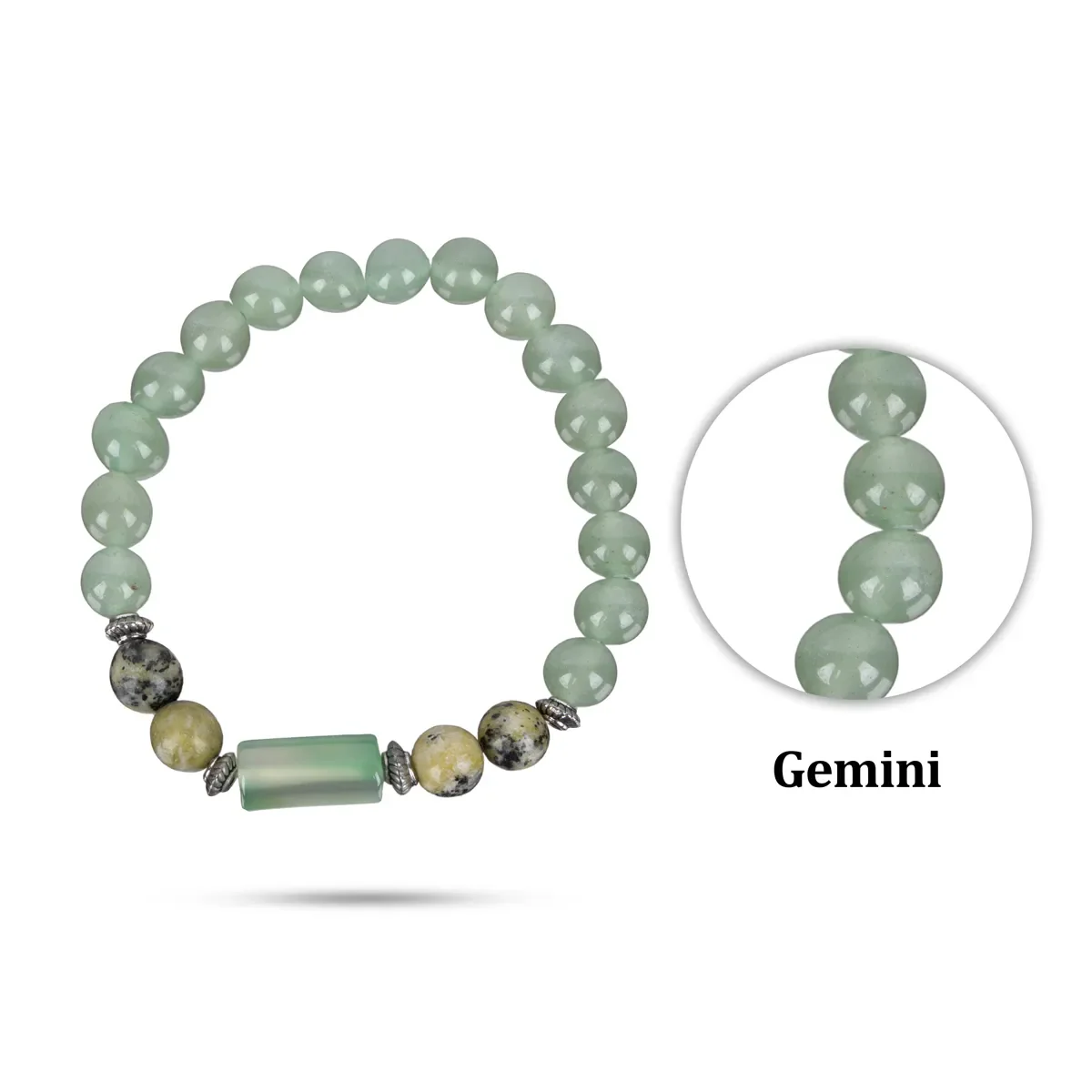Crystal Bracelet - 2.5 Inches | Crystal Bead Hand Bracelet/ Semi Precious Stone Hand Band For Gemini Zodiac - Image 4