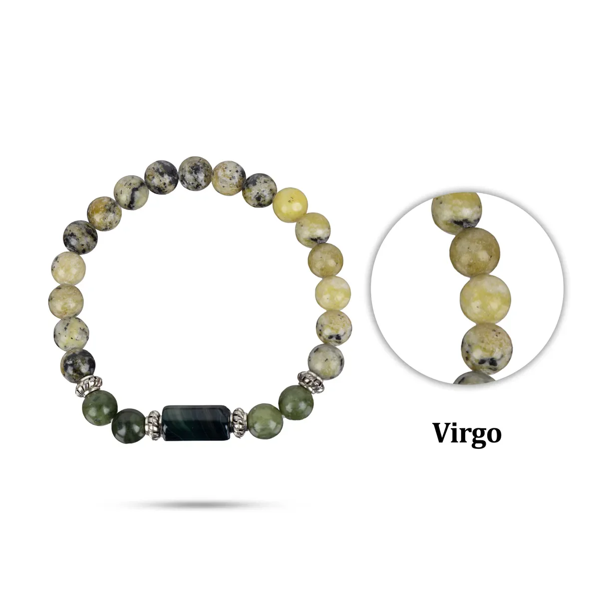 Crystal Bracelet - 2.5 Inches | Crystal Bead Hand Bracelet/ Semi Precious Stone Hand Band For Virgo Zodiac - Image 4