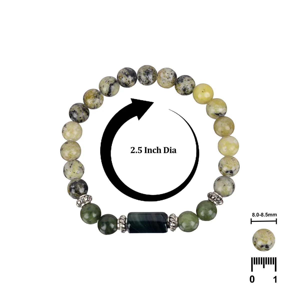 Crystal Bracelet - 2.5 Inches | Crystal Bead Hand Bracelet/ Semi Precious Stone Hand Band For Virgo Zodiac - Image 5
