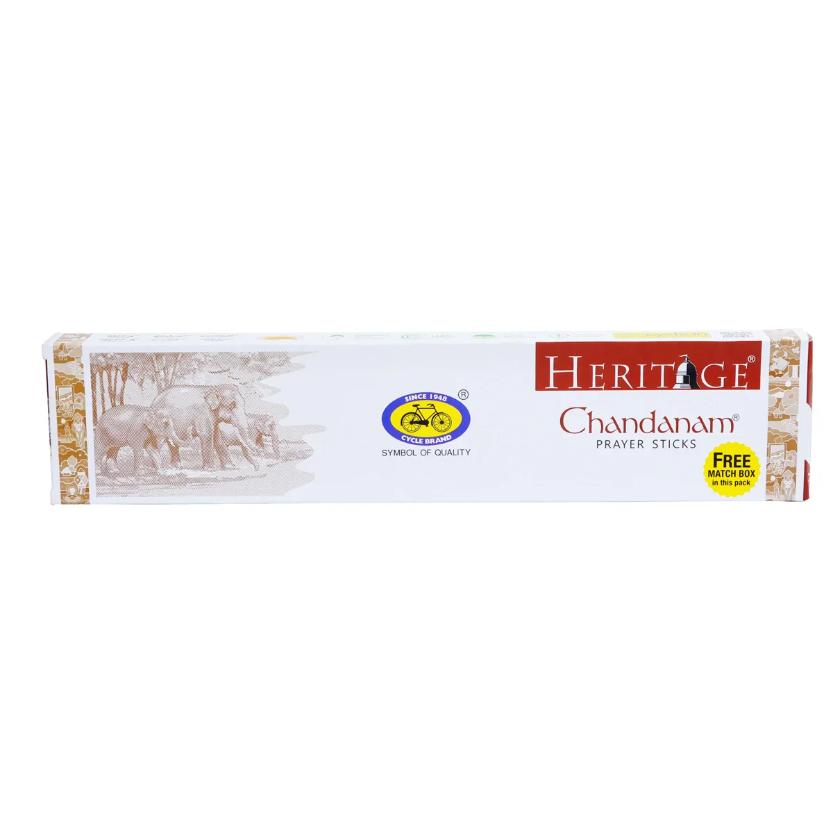 Cycle Heritage Chandanam Incense Sticks - 16 Sticks | Agarbathi/ Agarbatti for Pooja - Image 2