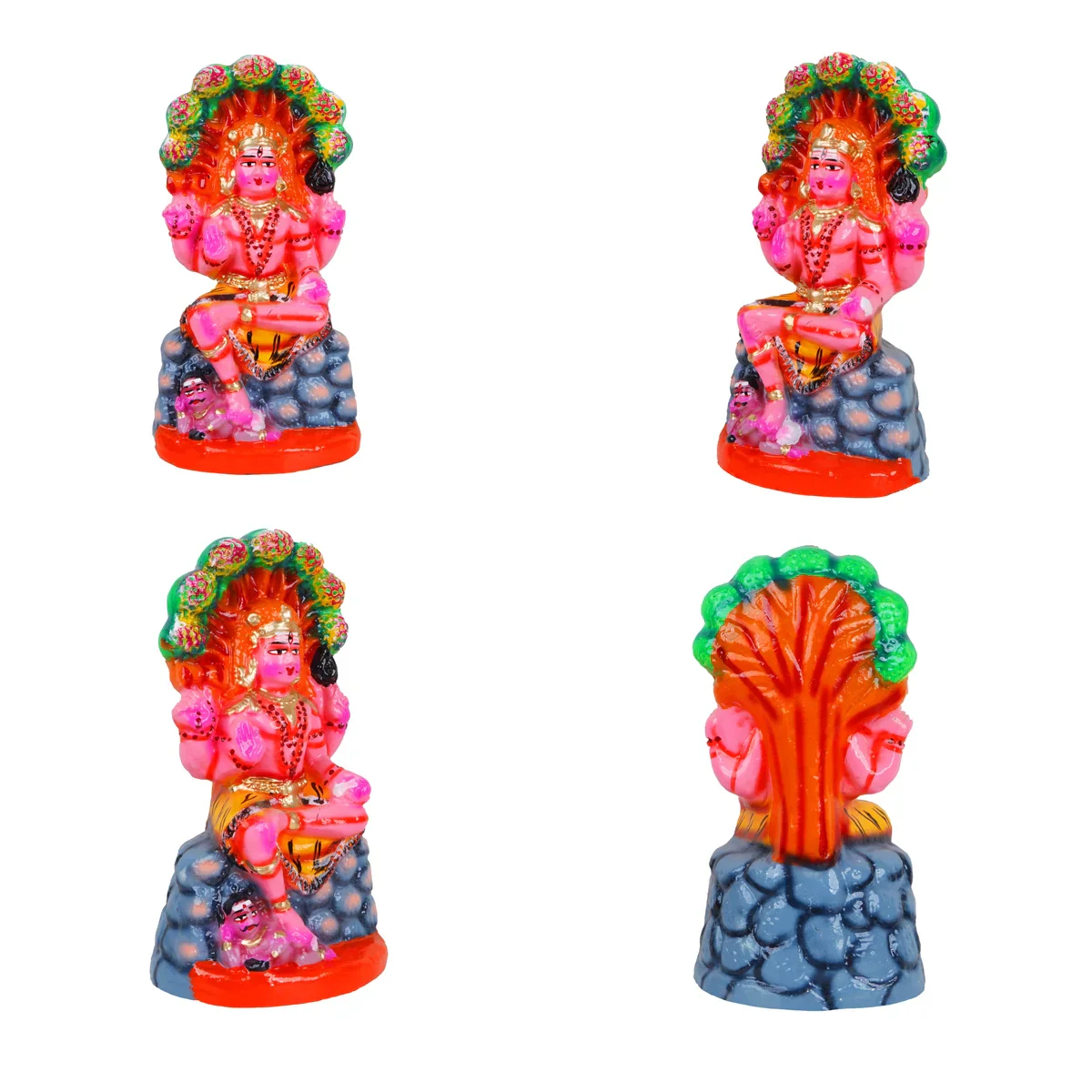Dakshina Murthy Clay Golu Bommai Set - 11 x 5.5 Inches | Giri Golu Doll/ Navaratri Golu Bomma/Gombe/Bommai - Image 2