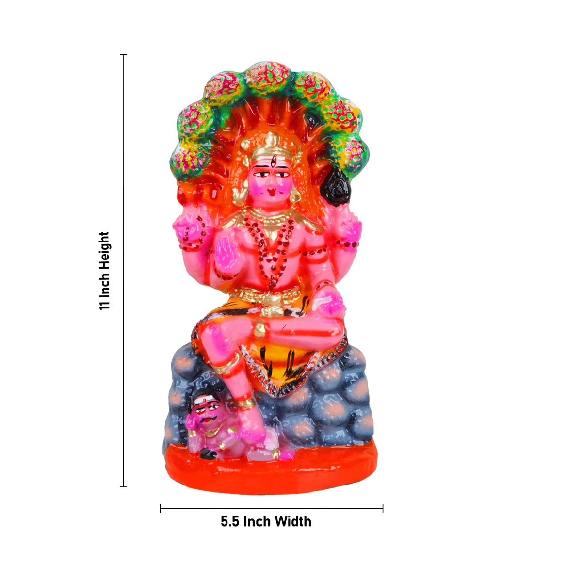 Dakshina Murthy Clay Golu Bommai Set - 11 x 5.5 Inches | Giri Golu Doll/ Navaratri Golu Bomma/Gombe/Bommai - Image 5