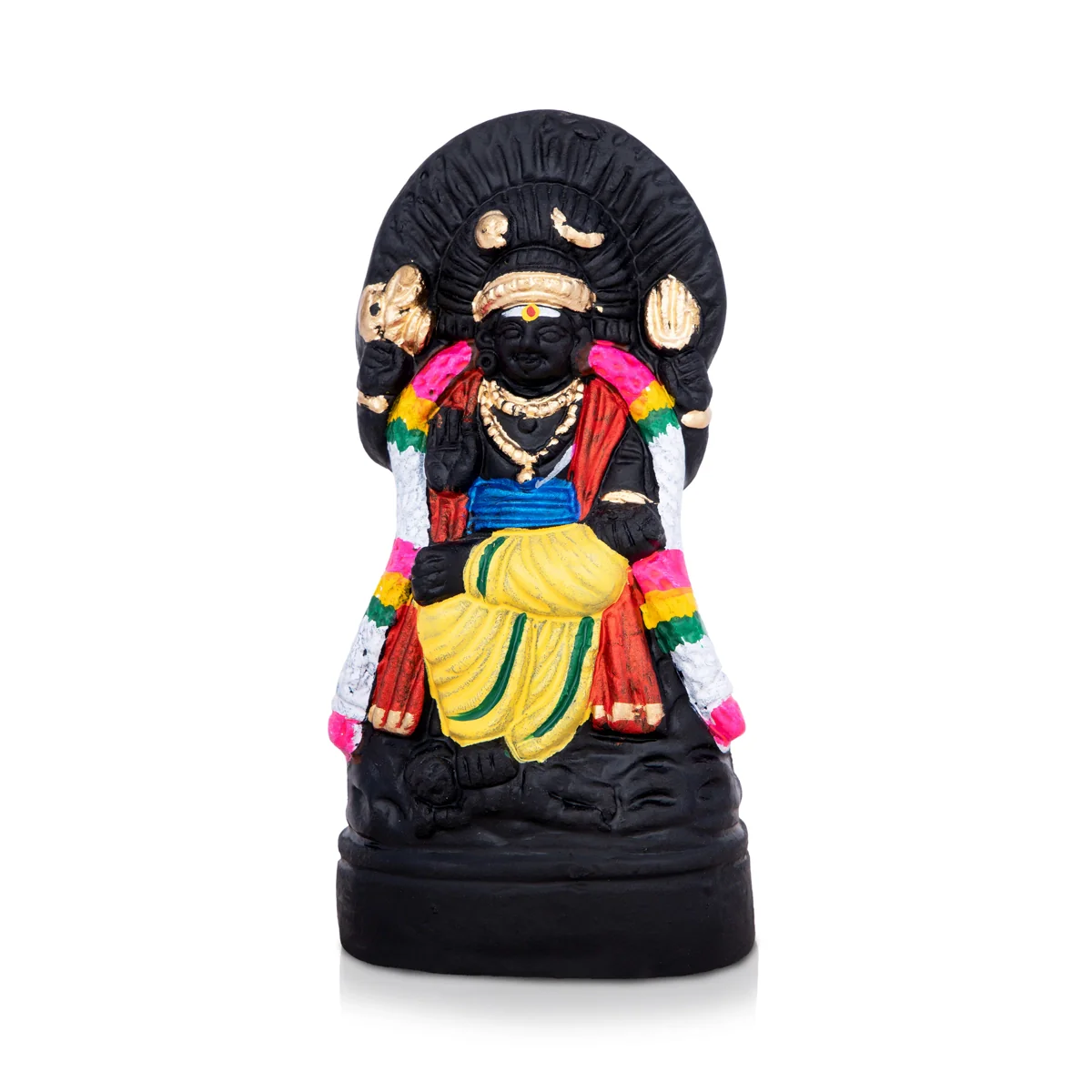 Dakshinamoorthy Clay Golu Bommai - 6 x 3 Inches | Giri Golu Doll/ Navaratri Golu Bomma/Gombe/Bommai - Image 3